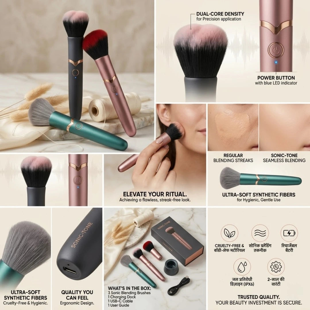 Vibrating Makeup Brush Massager